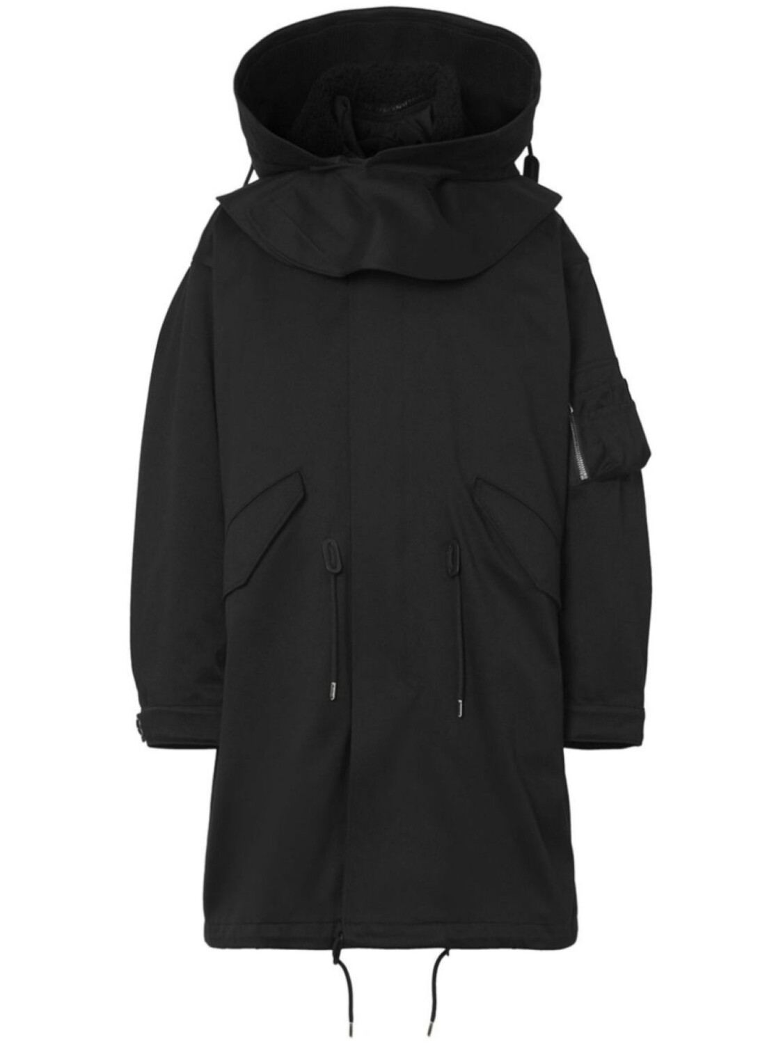 

Парка с логотипом Burberry, черный