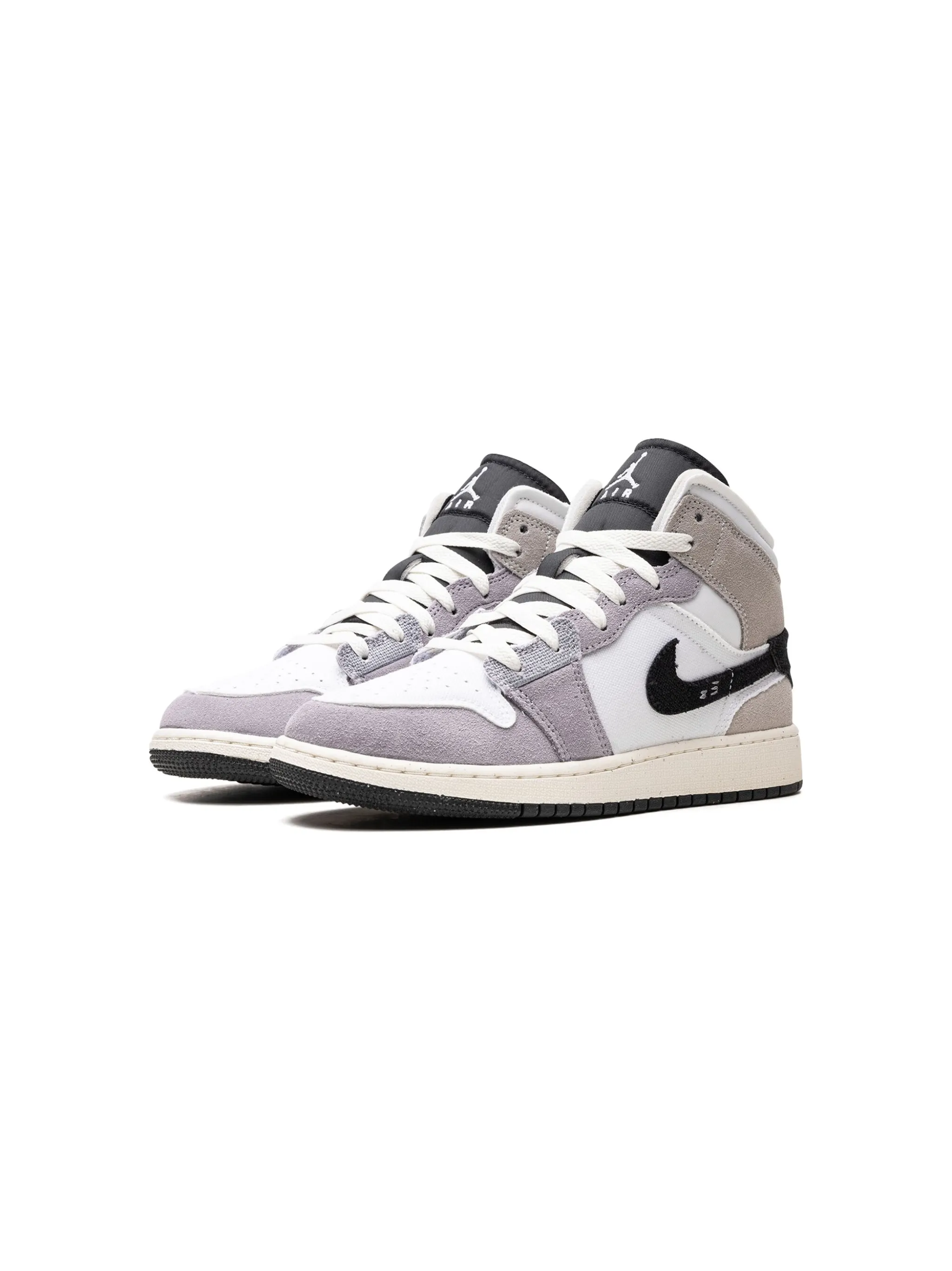 Кроссовки Air Jordan 1 Mid SE Craft Cement Jordan Kids, серый — фото 4