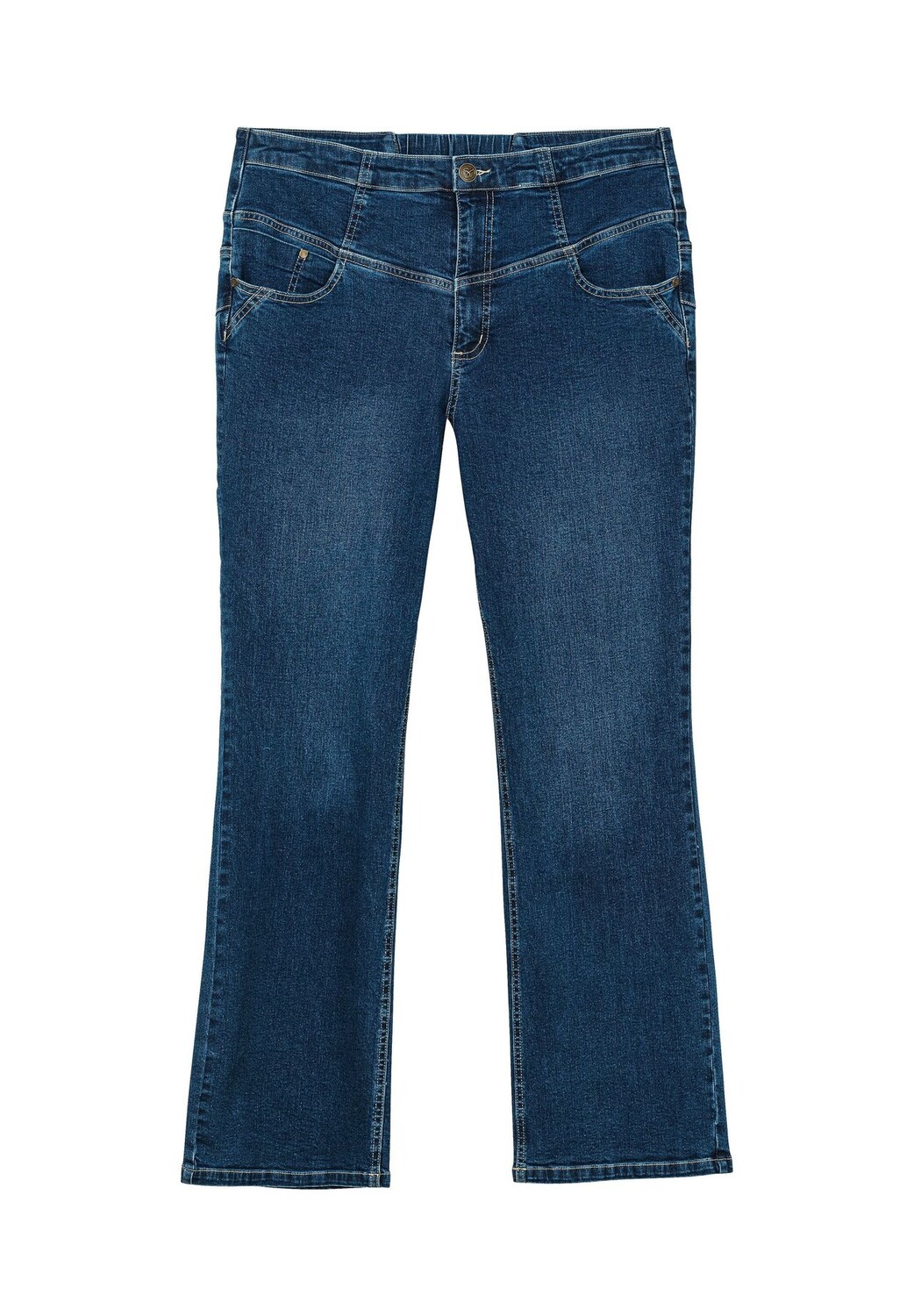 

Джинсы bootcut с завышенной талией и пышным кроем ANNE Sheego, цвет Dark Blue Denim