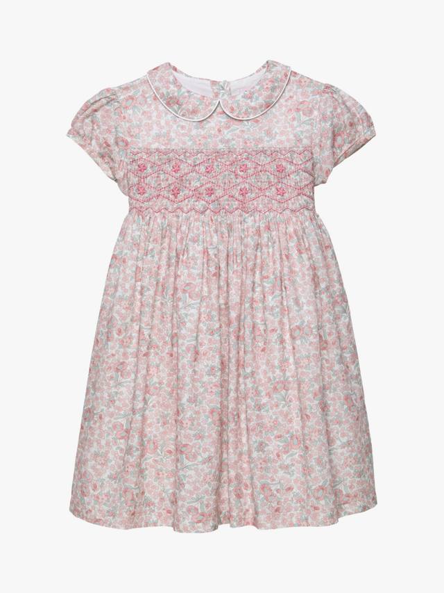 

Детское платье Arabella с цветочным принтом и присборенной юбкой Trotters, Pink