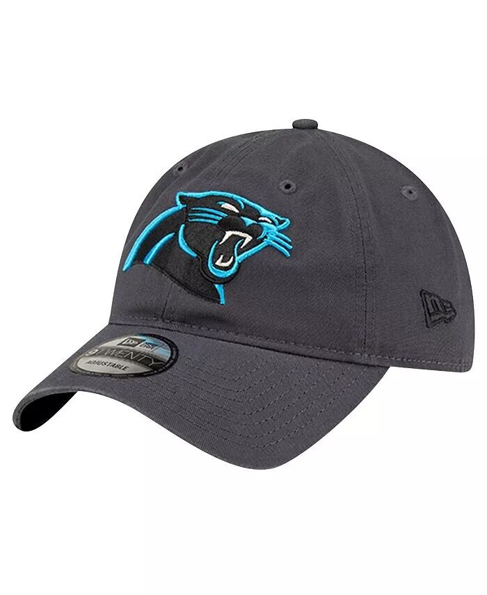 

Мужская регулируемая шляпа графитового цвета Carolina Panthers Core Classic 9TWENTY New Era, серый