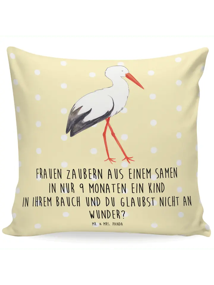 

Подушка Mr & Mrs Panda 40x40 Storch, пастельно-желтый