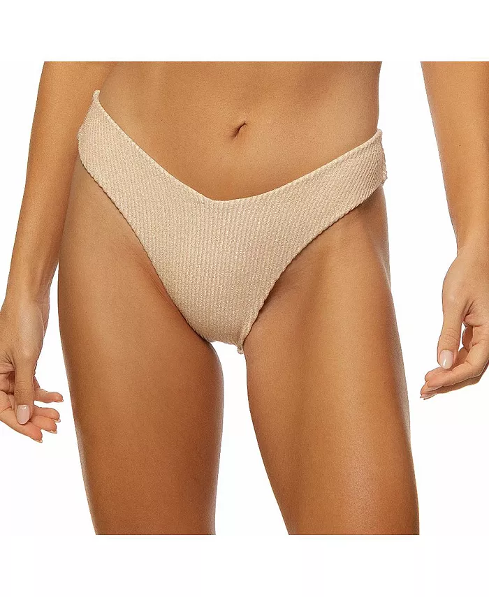

Женские классические плавки бикини с V-образным вырезом и люрексом Guria Beachwear, белый