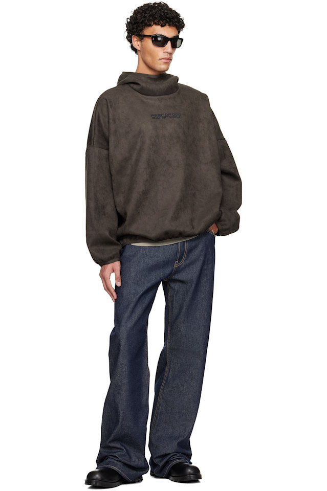 Fear Of God Essentials Современная толстовка из искусственной замши с капюшоном для праздников — фото 4