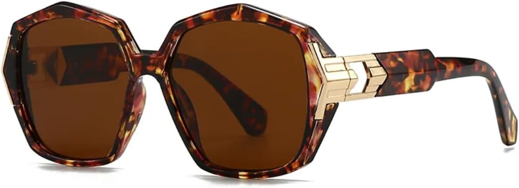 

Ретро градиентные овальные женские солнцезащитные очки с оригинальной оправой, мужские — с полой оправой, модные квадратные очки с защитой от УФ-излучения UV400 UATXTAU, Hawksbill Tea