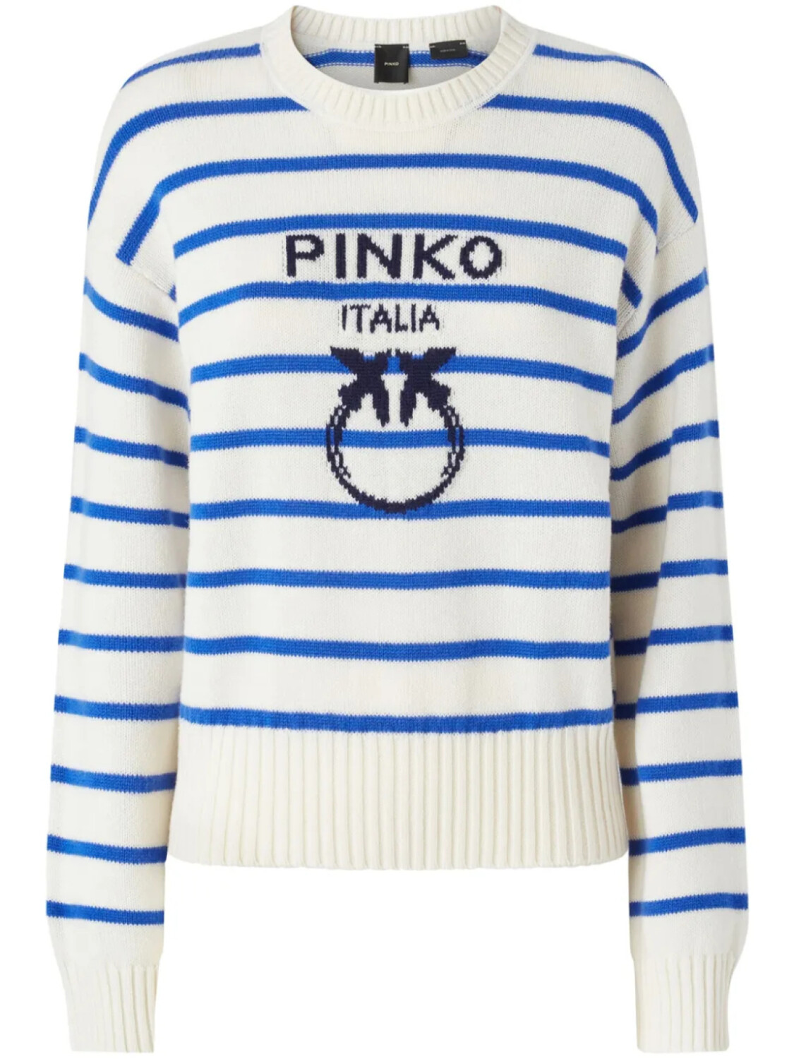 

PINKO свитер Love Birds вязки интарсия, белый