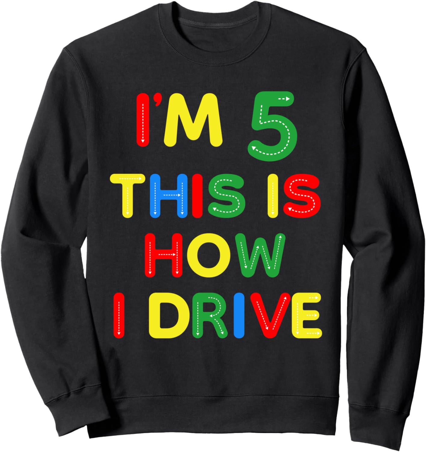 

Мне 5 лет. Это толстовка на 5-й день рождения с транспортной тематикой «Я за рулем» Family Look Transportations Decorations Gifts, черный