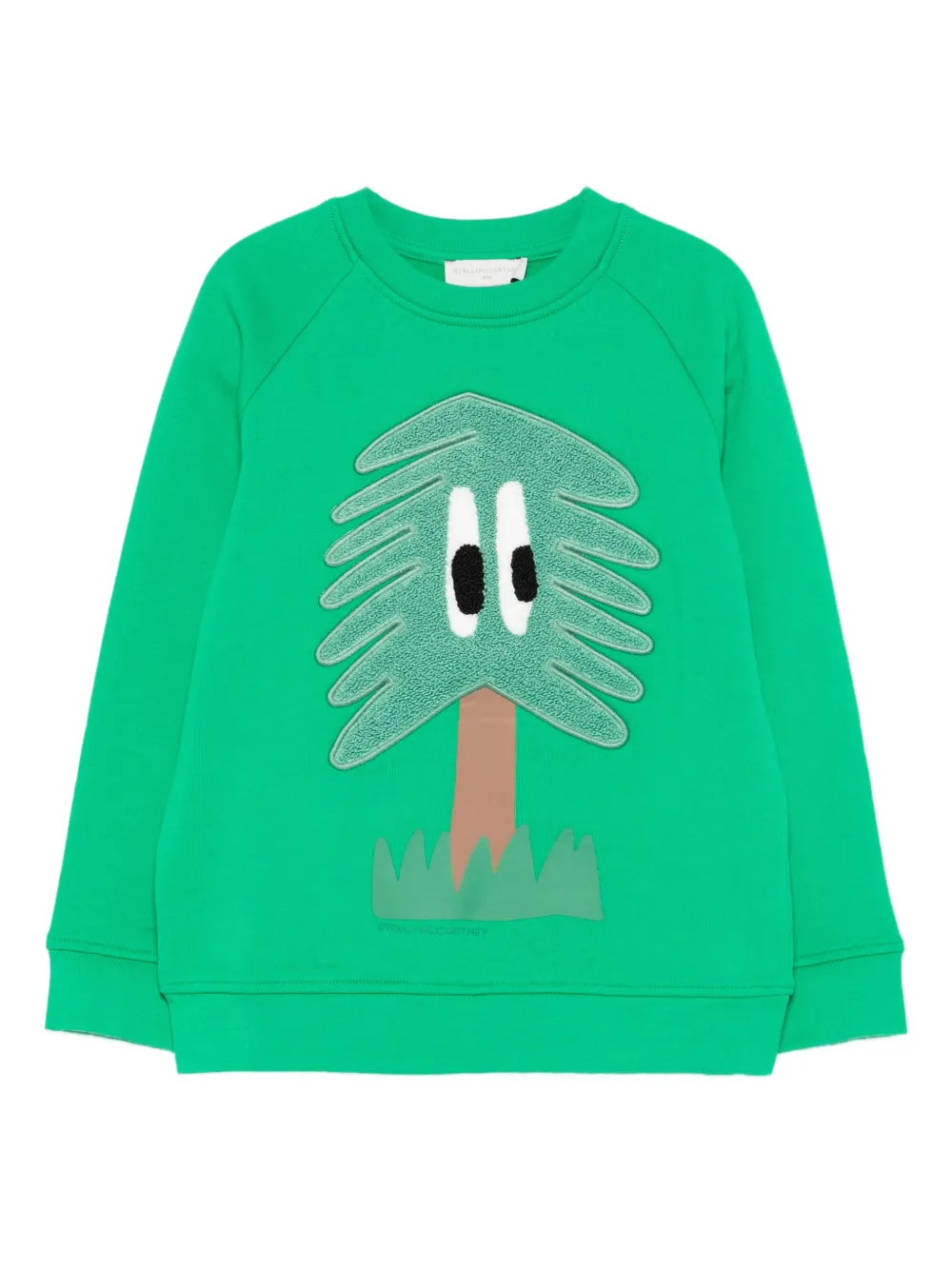 

Свитшот с нашивкой в виде дерева Stella McCartney Kids, зеленый