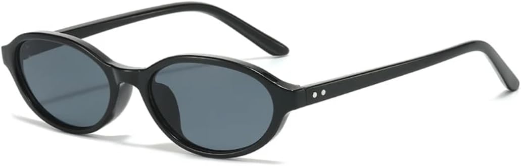 

Солнцезащитные очки для мужчин и женщин - защита UV400 - маленькая оправа, сине-зеленые заклепки, в стиле панк, для занятий спортом на открытом воздухе и вождения DSVIGF, Black Grey