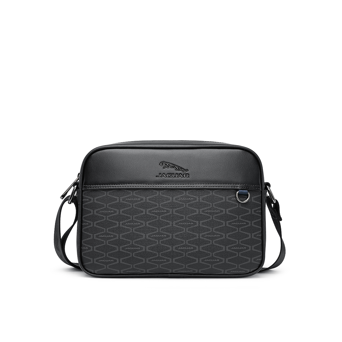 

JAGUAR Черный мужской плечевой рюкзак из ПВХ, Black