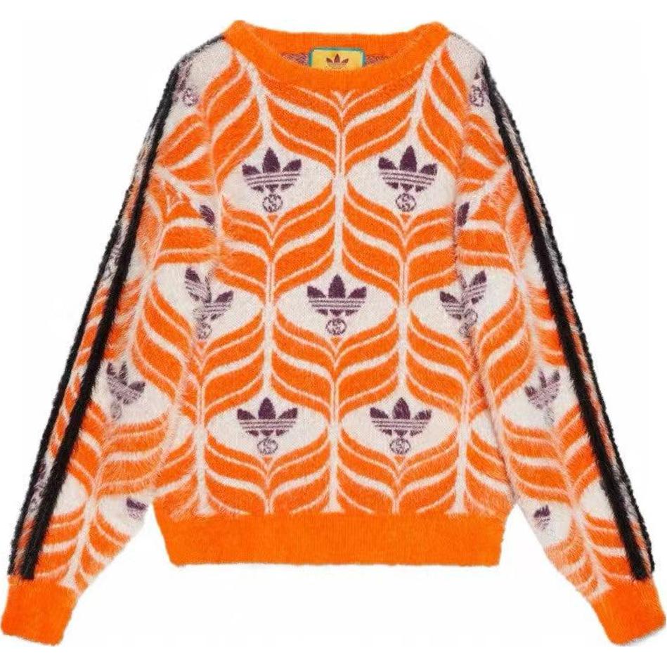 Топ Adidas Knitwear Women's, вязаный, оранжевый — фото 3