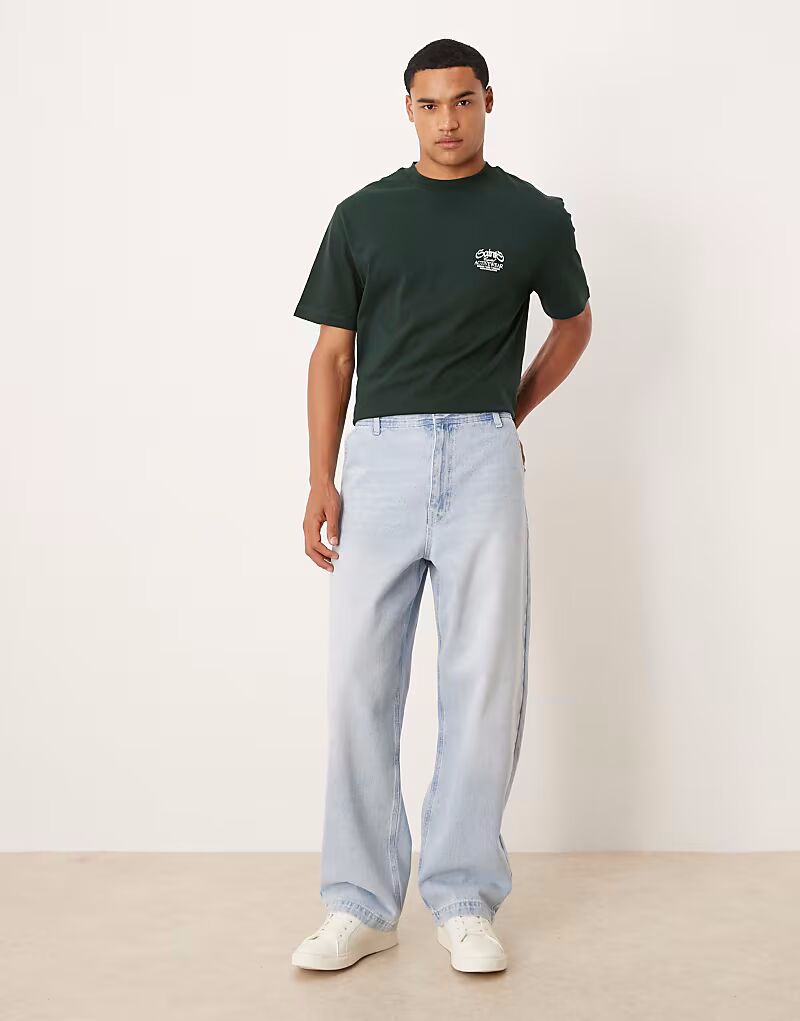 

Джинсы прямого кроя светло-голубого цвета Asos Design