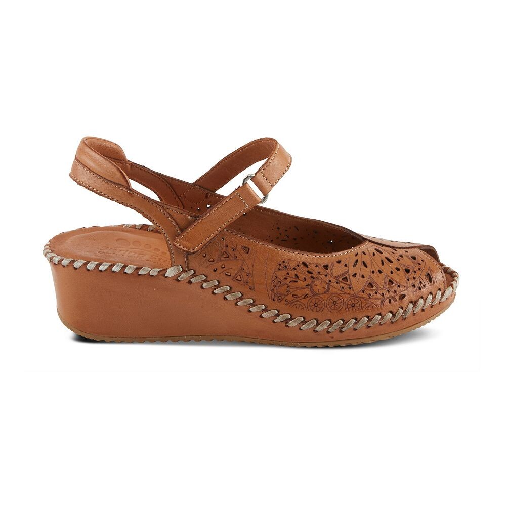 Женские кожаные классические сандалии Spring Step Santorini, цвет Camel — фото 2