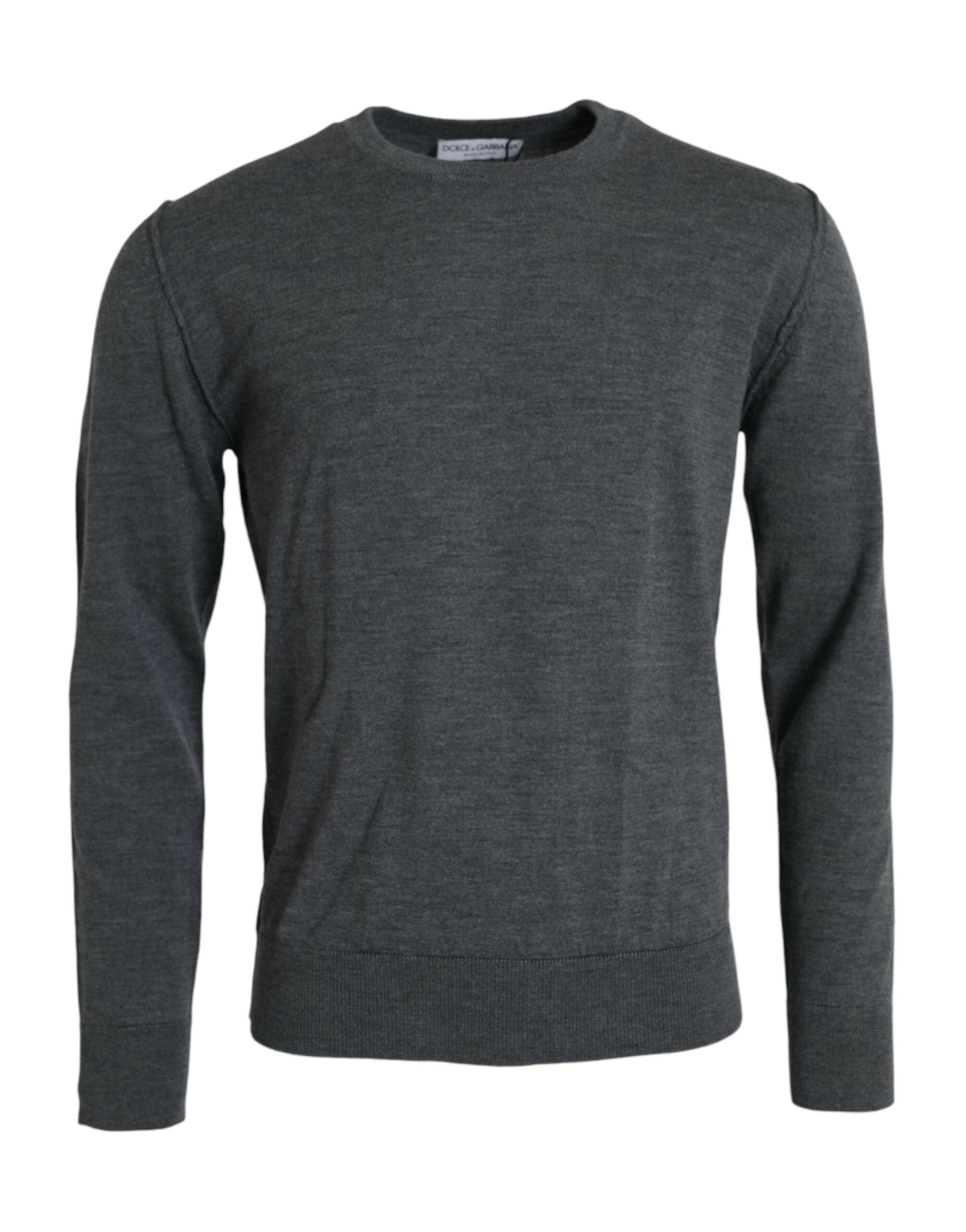 

Мужской свитер Dolce & Gabbana Wool Crew Neck Pullover, темно-серый