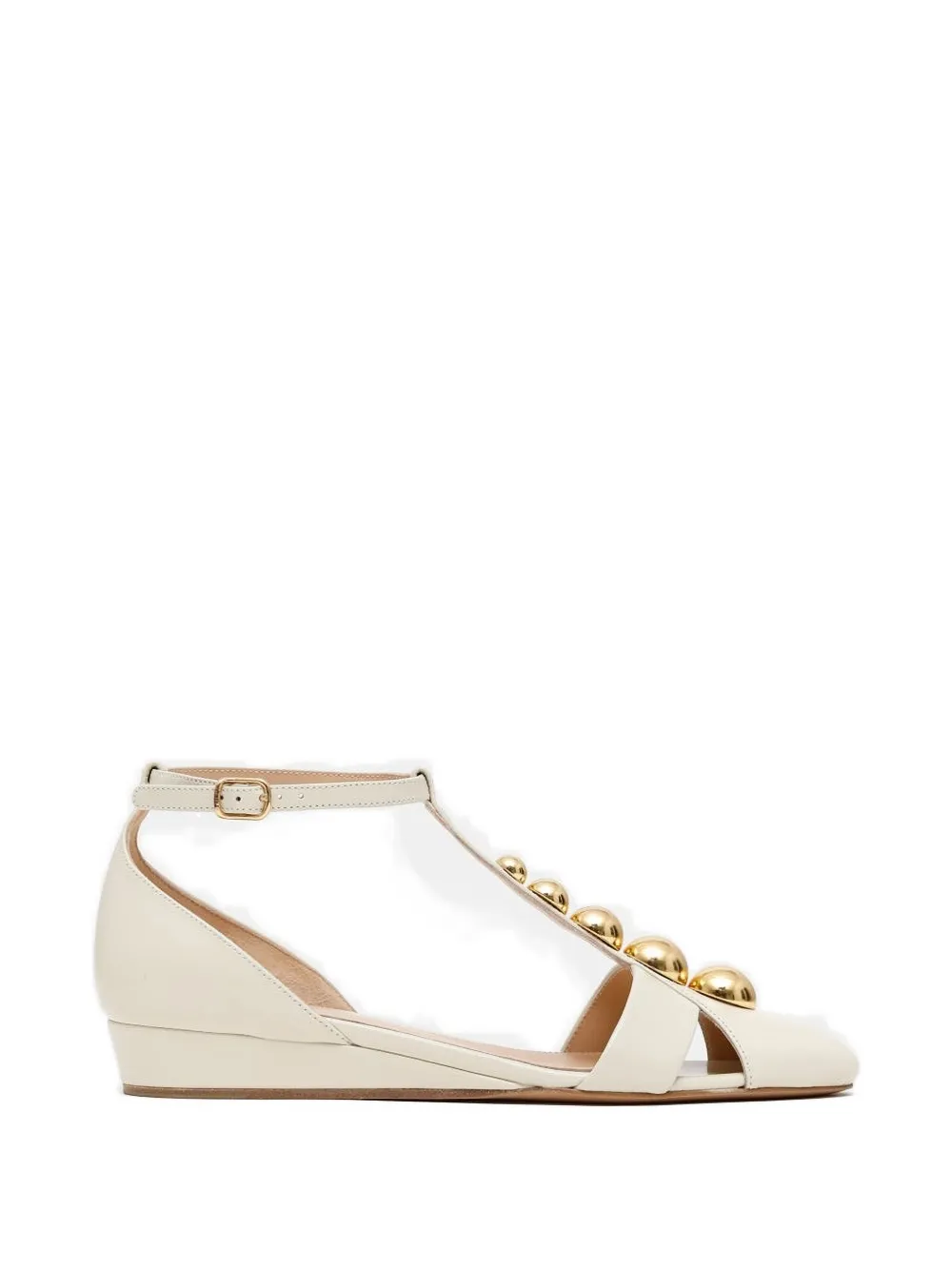 Сандалии с шаровидным декором CHLOÉ, белый