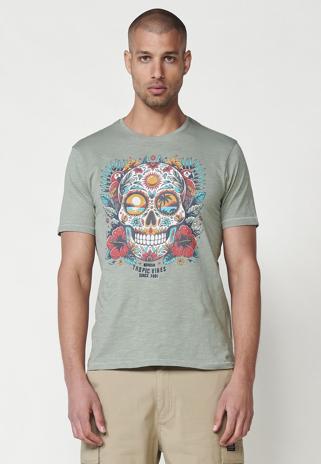 

Футболка с принтом SHORT-SLEEVED Koroshi, светло-зеленый
