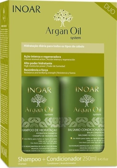 

Набор косметики для волос, 2 шт. Inoar Argan Oil Duopack, inna