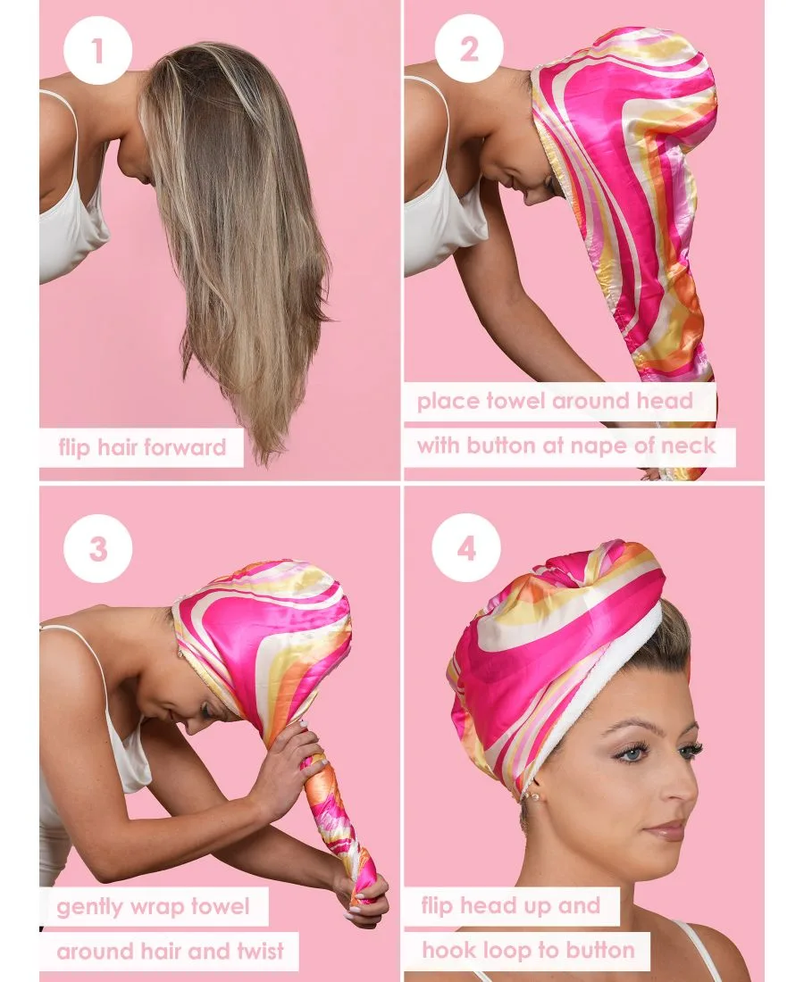 Grande Cosmetics Полотенце GrandeHAIR из микрофибры и атласа — фото 3