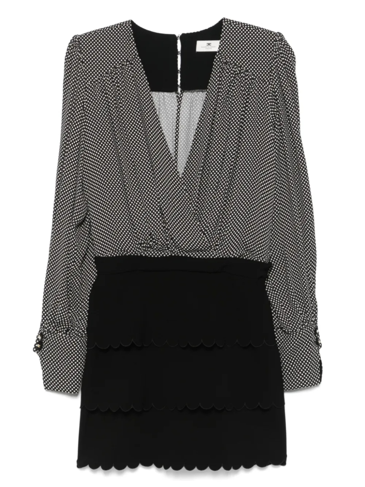 

Платье в горошек Elisabetta Franchi, черный