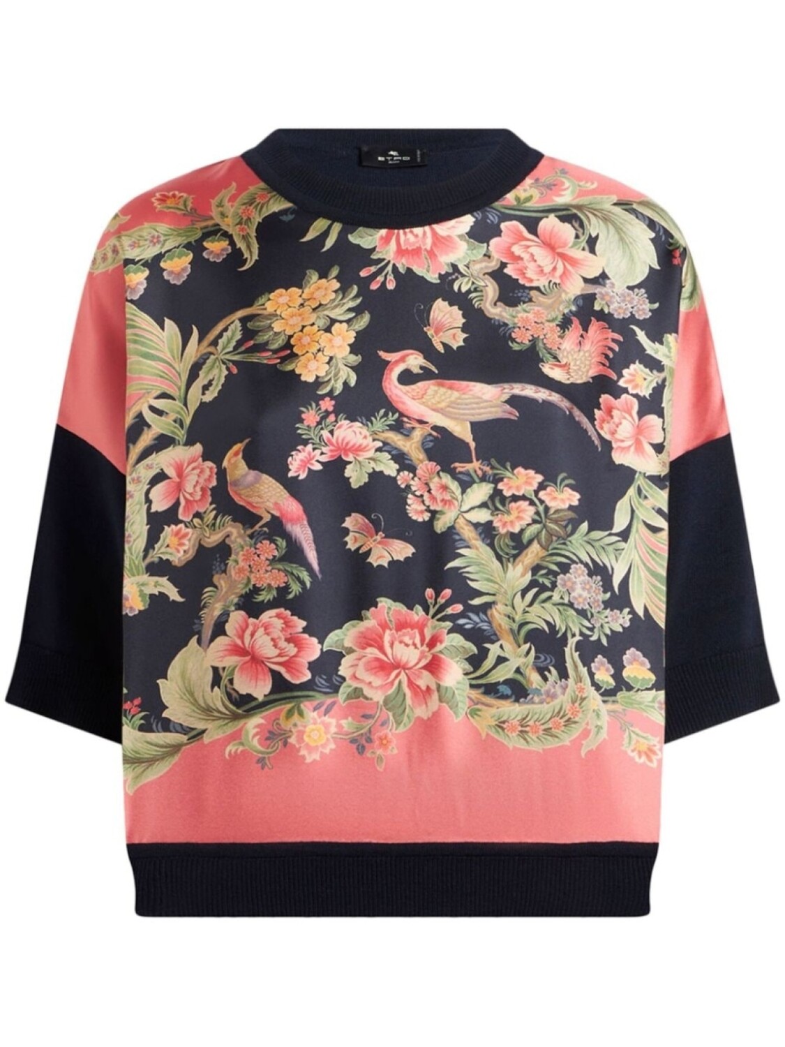

ETRO футболка с панелями, черный