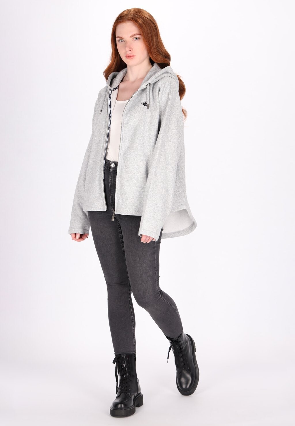 

Толстовка на молнии DreiMaster, цвет Mottled Grey