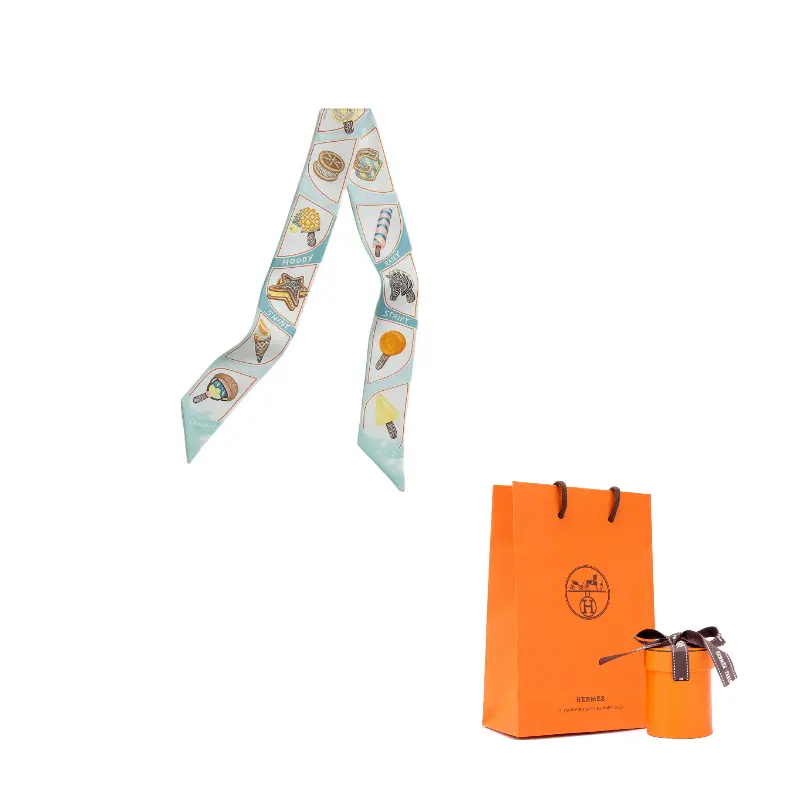 

HERMES Шёлковый шарф, Blue