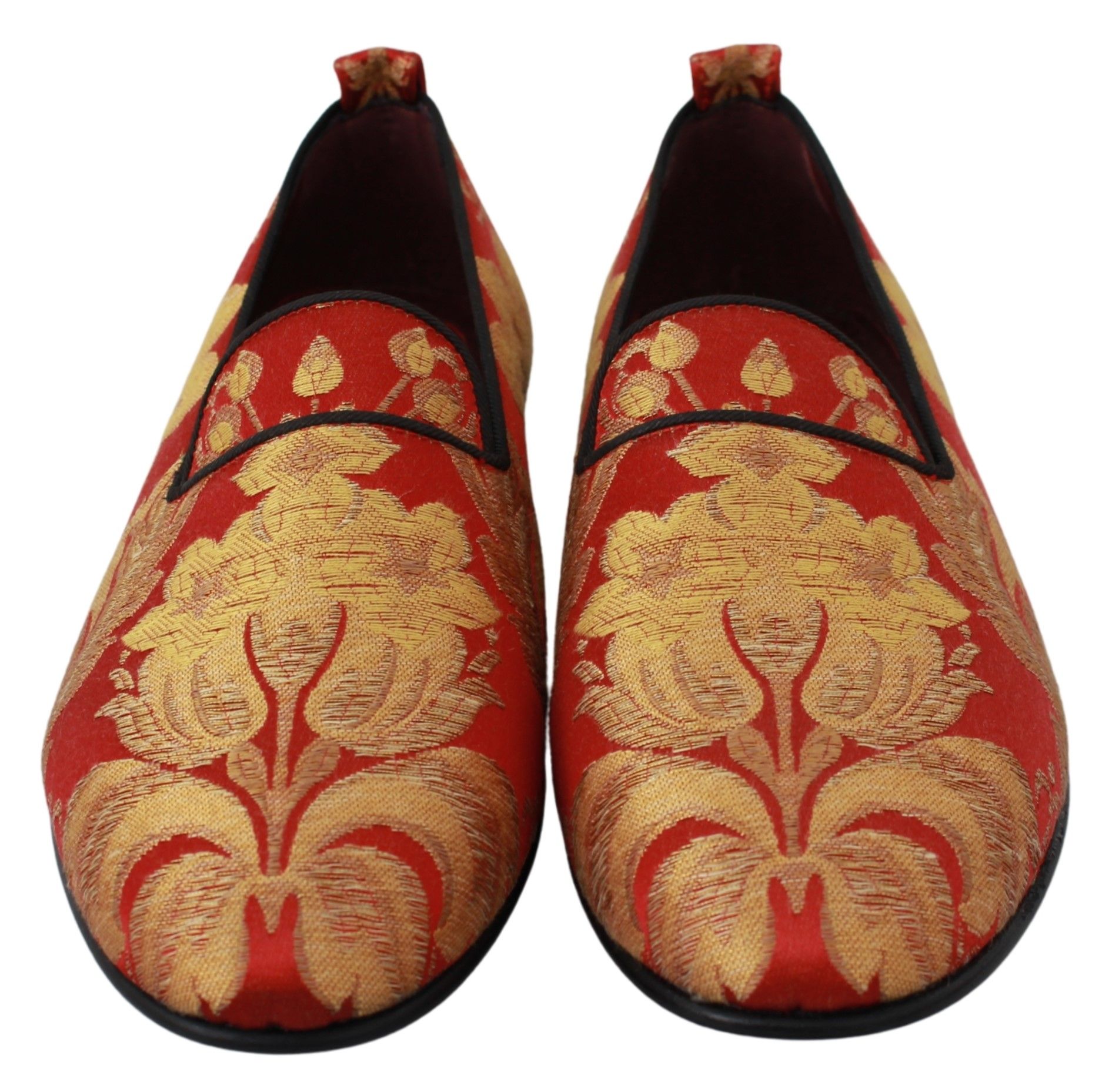Лоферы из парчи розового золота, сланцы Dolce & Gabbana — фото 3