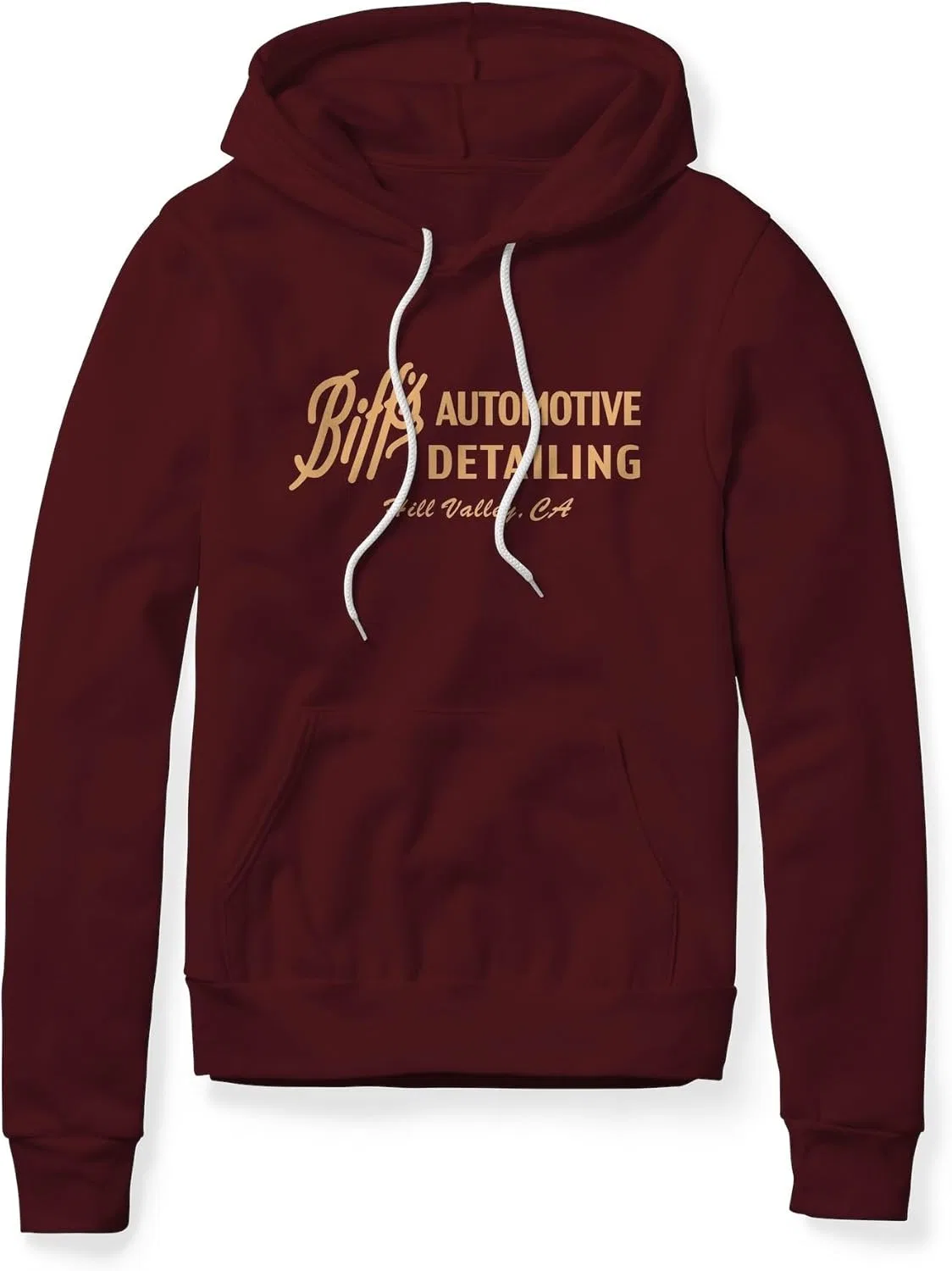 Худи с логотипом Biff's Automotive Detailing, марун