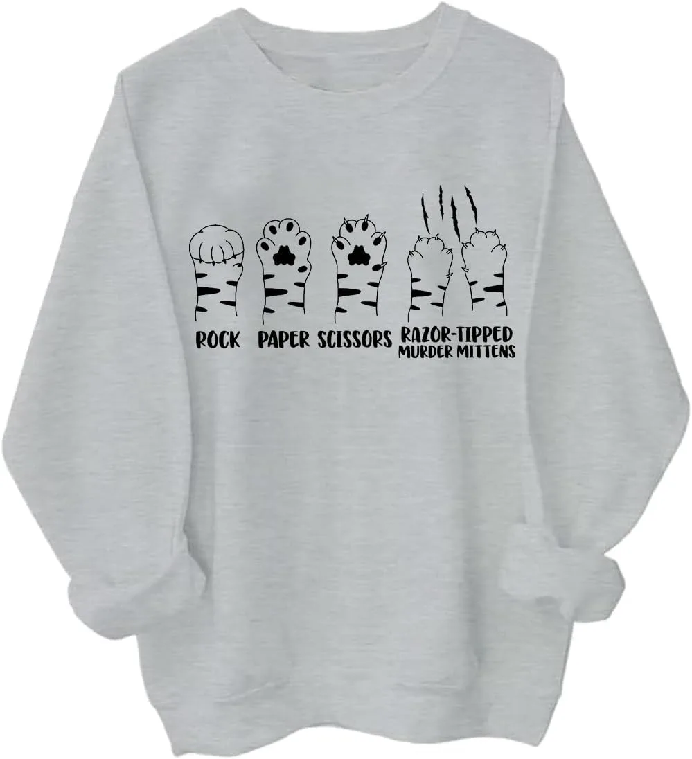 

Толстовка Rock Paper Scissors с принтом лапки