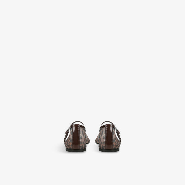 Туфли Мэри Джейн Steve Madden сетчатые на плоской подошве с леопардовым принтом, мультиколор — фото 4