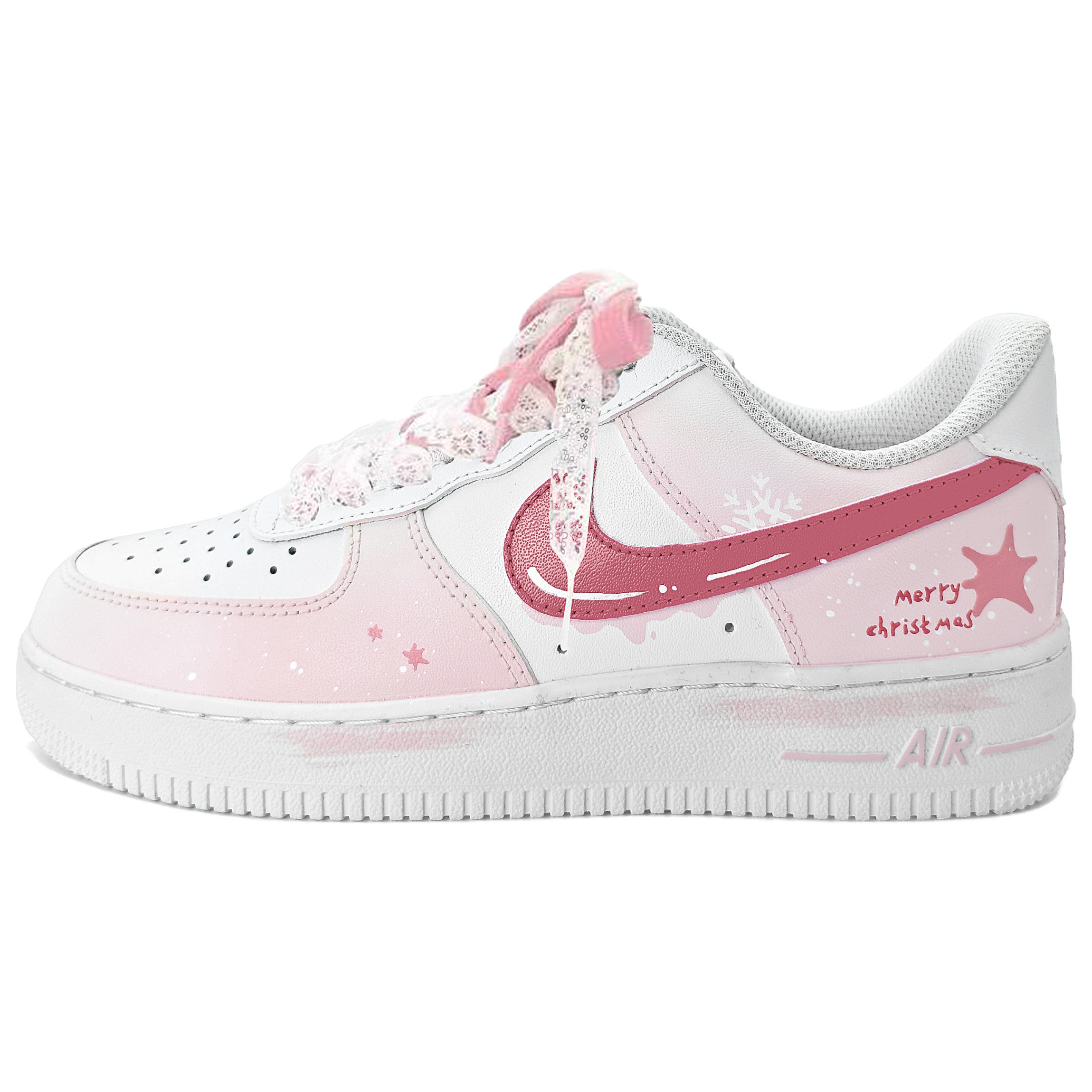 

Nike Air Force 1 Snow Sakura Song Leather Low top Skateboard Shoes Unisex Cherry Blossom Pink