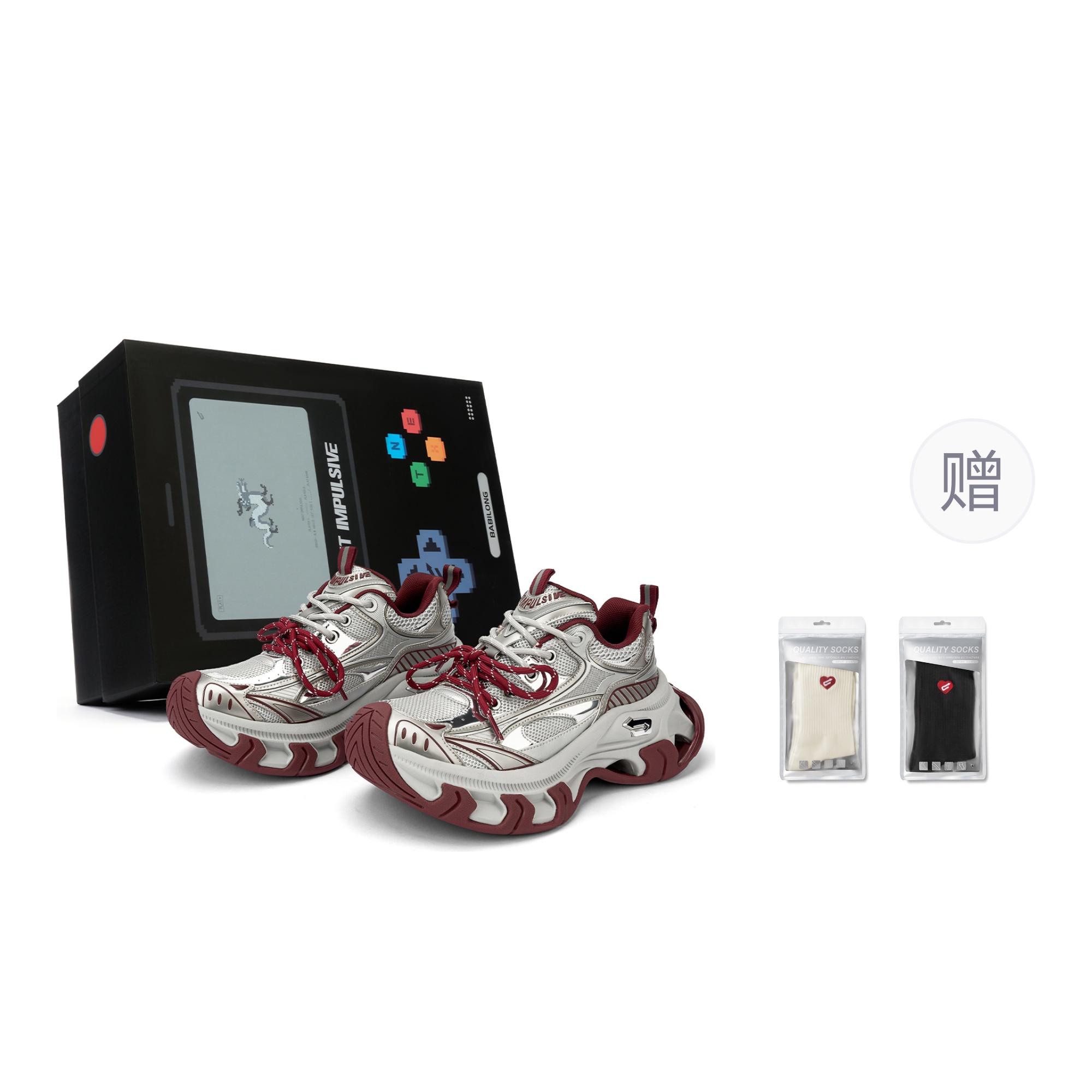 

NEXT IMPULSIVE Вавилон серия низкие массивные кроссовки унисекс Анкора ред - Анкора ред (игровая коробка) с подарком, цвет Ancora Red (Gaming Box) with Giveaway