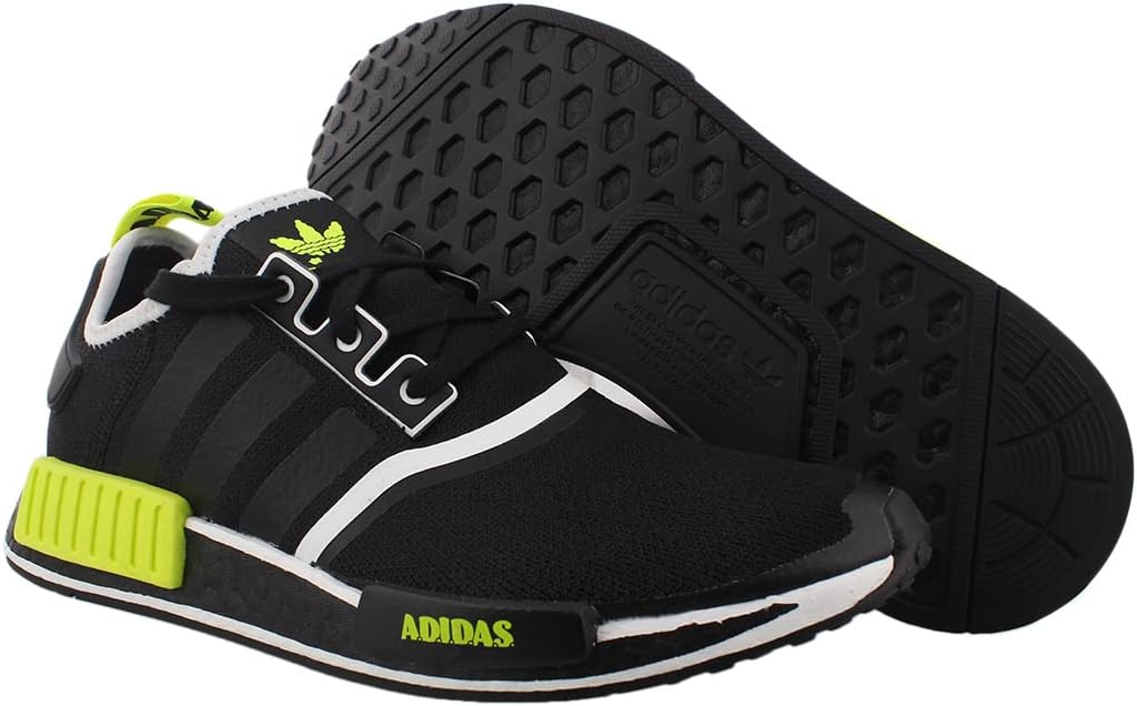 Кроссовки adidas NMDr1 для мужчин, белый/черный/желтый — фото 2
