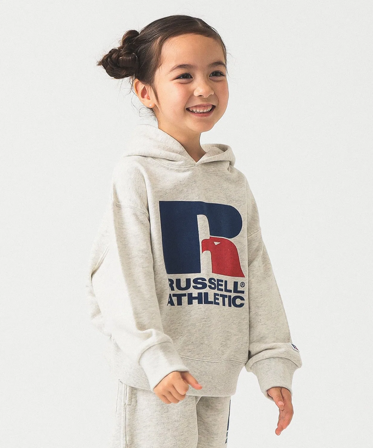 Свитшот-худи Russell Athletic детский, хлопок, чёрный — фото 3