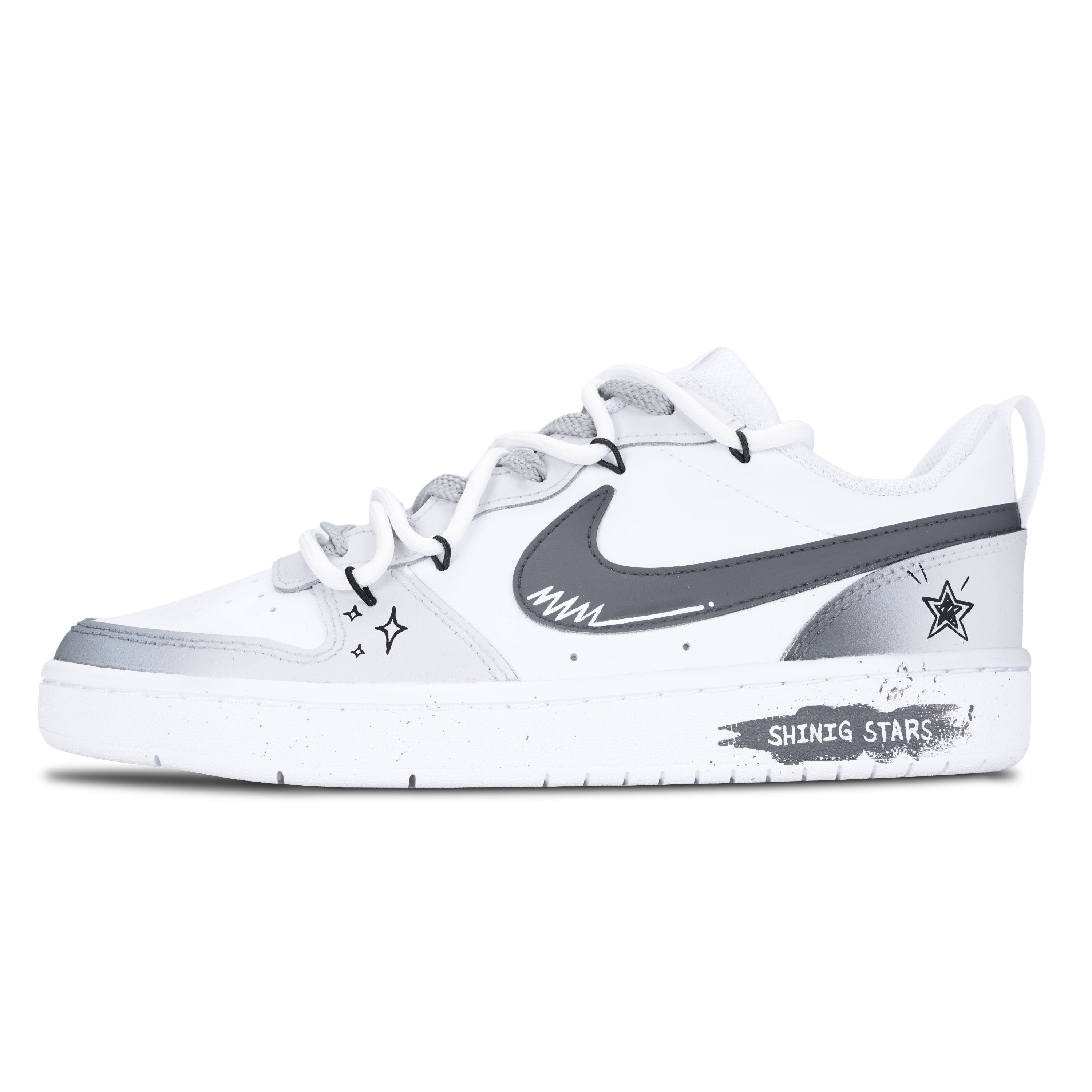 

Court Borough 2 Court Borough Low 2 нескользящие износостойкие низкие детские скейтбординг кроссовки Light Gray для подростков Nike, светло-серый