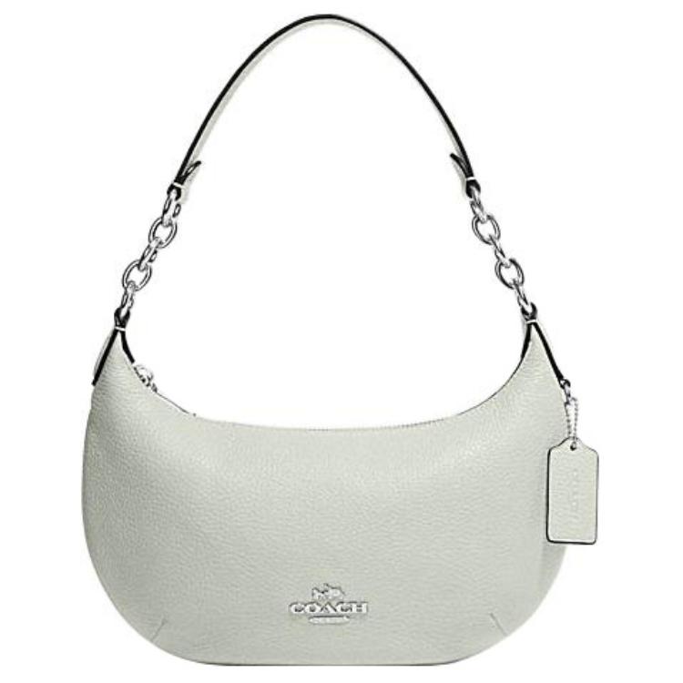 

Кожаная сумка-полумесяц, через плечо, женская ручная кладь, светло-зеленая COACH