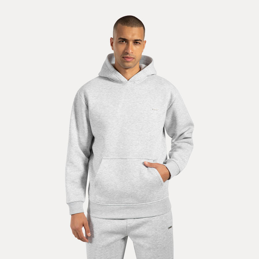 

SMILODOX Мужская толстовка с капюшоном Ilyas Grey Melange