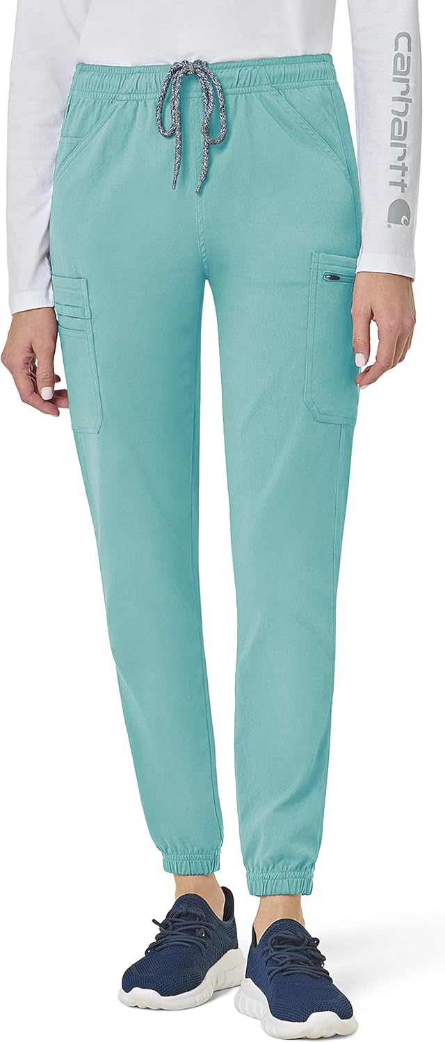 

Carhartt Scrubs C52137 женские брюки-джоггеры с карманами Rugged Flex Modern Fit, Aqua Sea