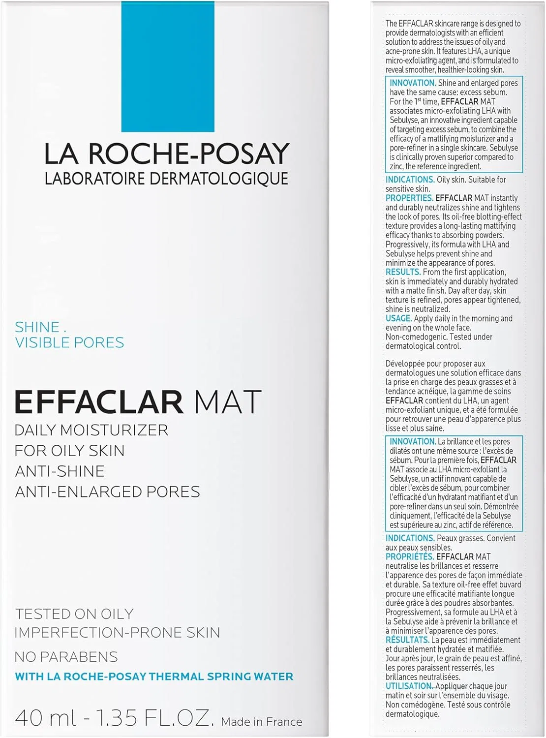 Увлажняющий гель-крем для лица от акне La Roche-Posay 40 г + Очищающее средство 5 мл — фото 3