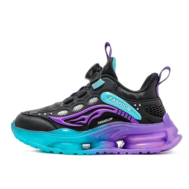 

Кроссовки для бега Shock Absorbers Rebound Mid Top для детей TROADLOP, черный/фиолетовый