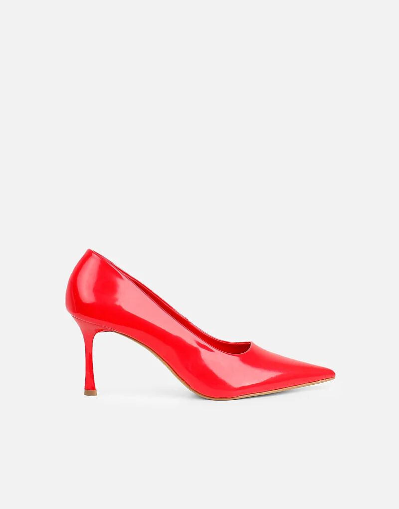 Туфли-лодочки SIMMI Shoes Luka на низком каблуке красного цвета