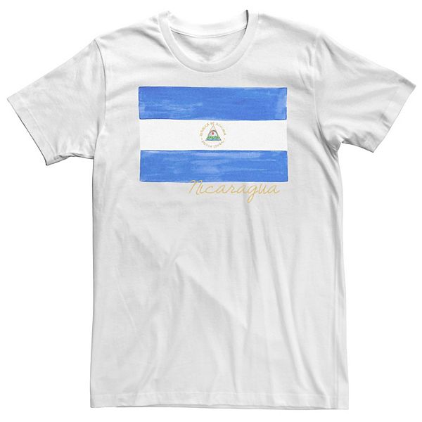 

Футболка Big & Tall с водяным рисунком флага Никарагуа Licensed Character