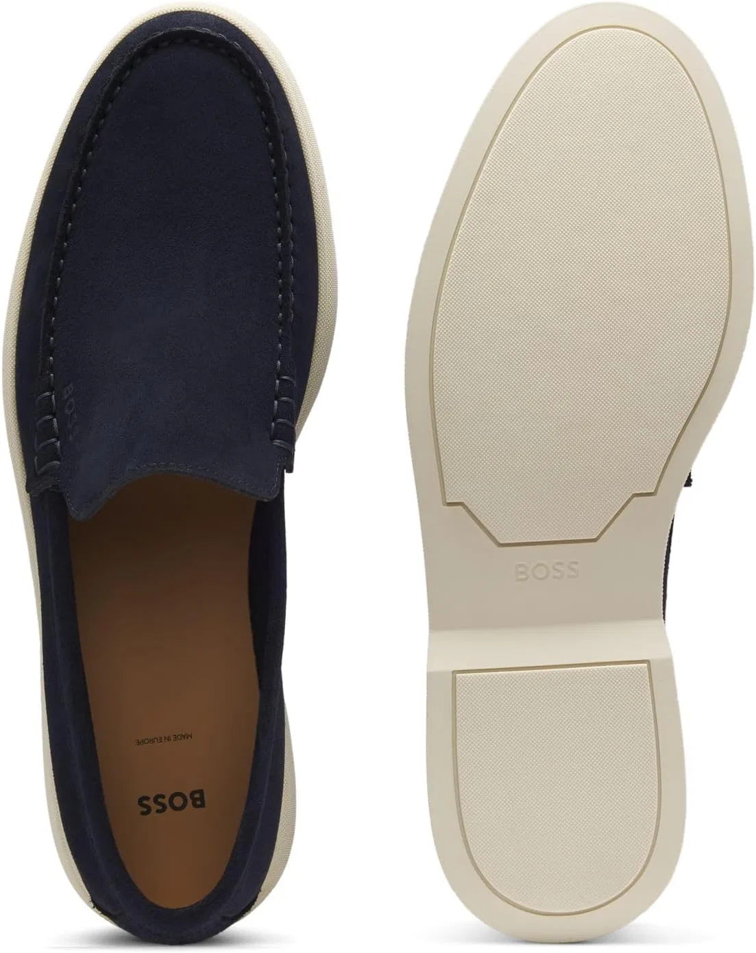 Лоферы Hugo BOSS темно-синие — фото 4