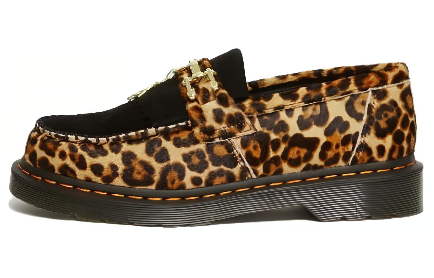 Adrian Леопардовые Лоферы Dr.Martens, Желтый Черный