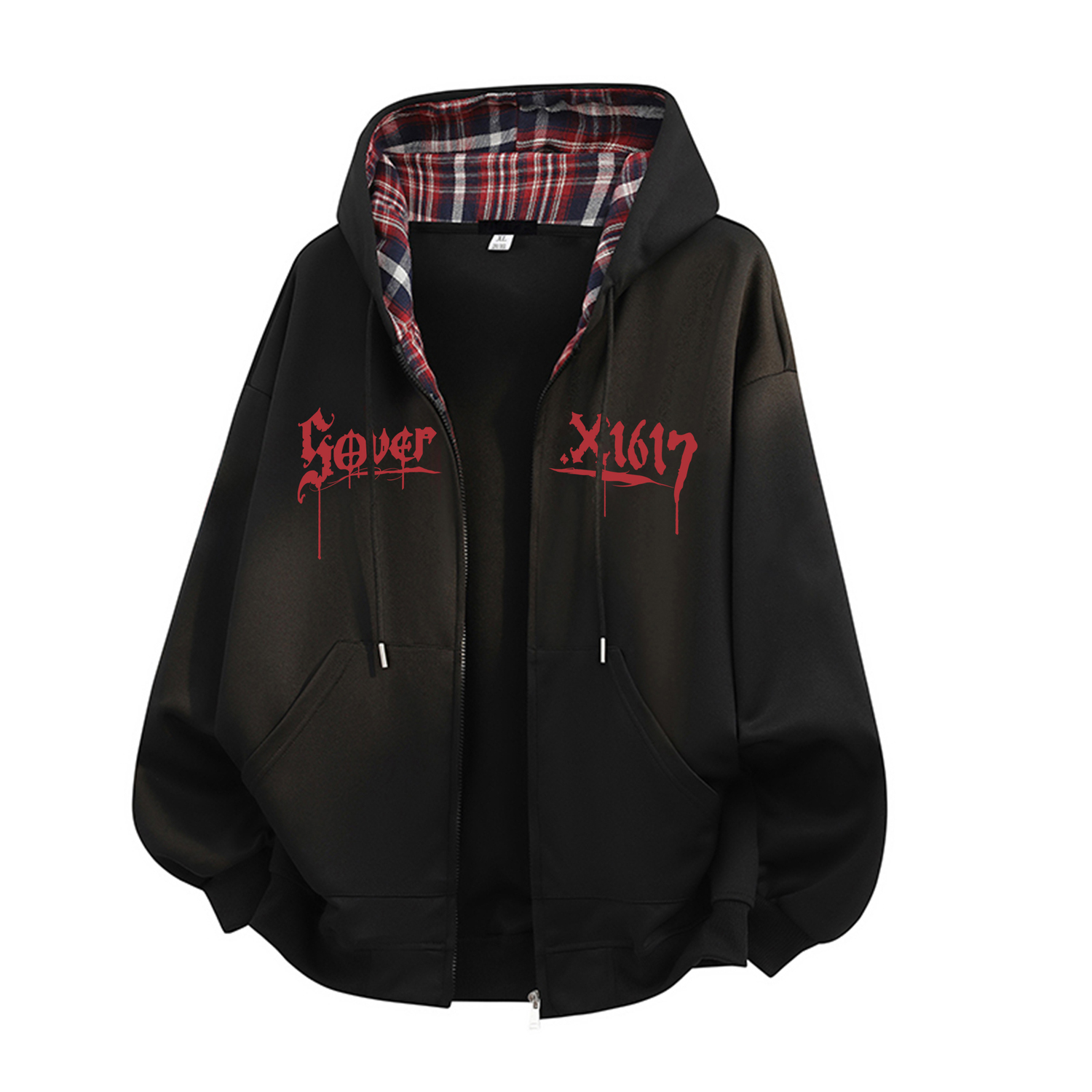 

Толстовка Unisex Hooded Moderate Others X1617, черный fleece-lined sweatshirt+vintage красный print