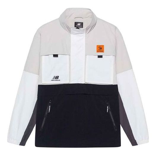 

Рубашка New Balance Windbreaker Sweatshirt 'White Black Beige' NAA56143-BK, белый