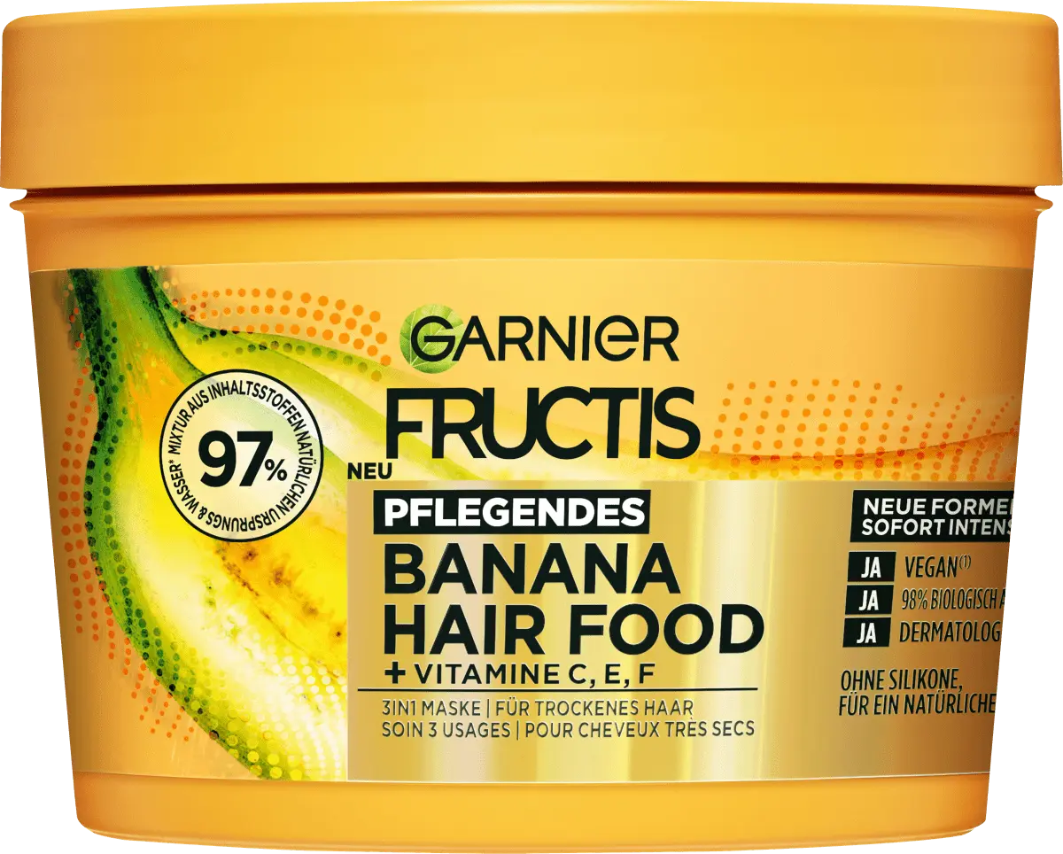 

Уход за волосами Маска Banana Hair Food 3в1 400мл Garnier