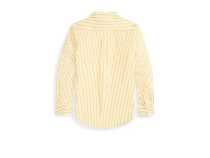 Рубашка хлопковая поплин Plaid Cotton Poplin Shirt Polo Ralph Lauren Kids, Corn Yellow/White — фото 2