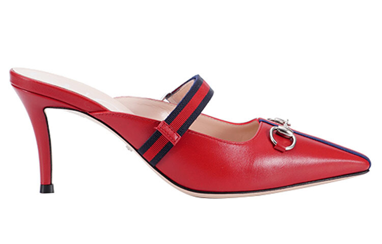 Туфли женские на высоком каблуке Gucci, красный — фото 2