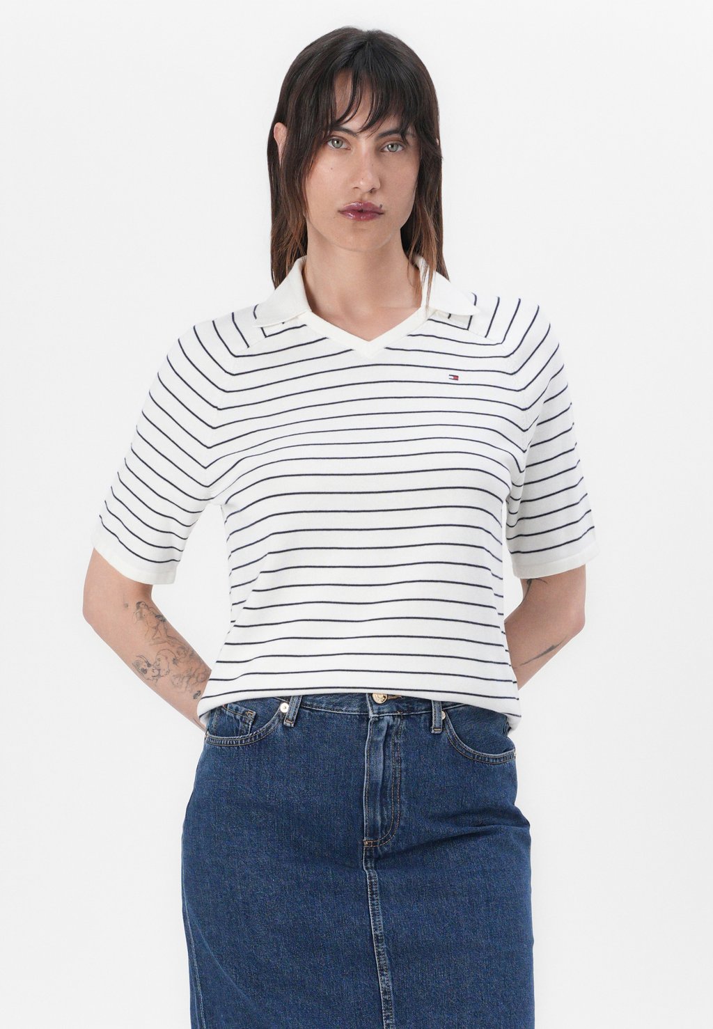 Джинсовая юбка STRAIGHT KNEE SKIRT Tommy Hilfiger, цвет Dark Blue Denim — фото 4